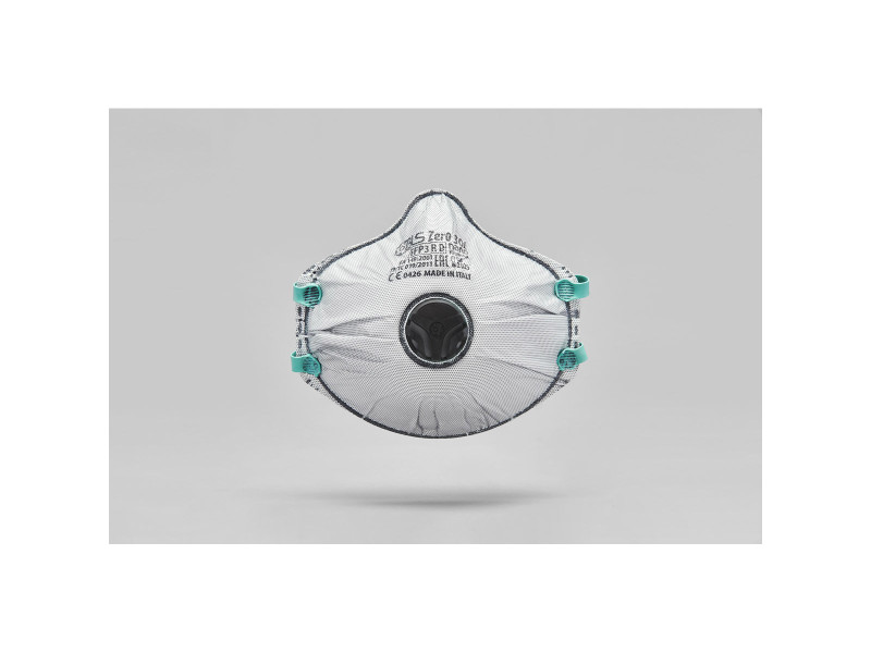 BLS 030 FFP3 szelepes, aktív szenes Dolomit légzésvédő maszk hegesztett pánttal (10 db)