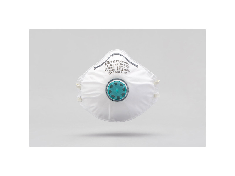 BLS 102V FFP2 szelepes, Dolomit légzésvédő maszk tűzött pánttal (20 db)