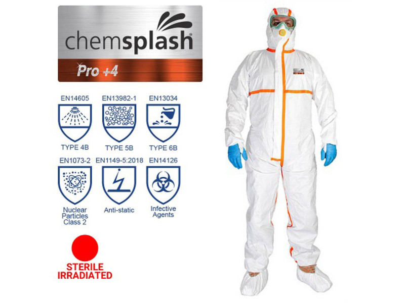 Chemsplash Pro +4 steril overál 4B/5B/6B