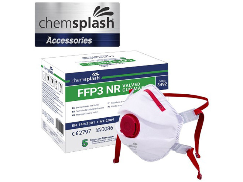 Chemsplash FFP3 szelepes pormaszk (5db)