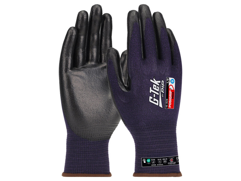 G-TEK PosiGrip MAX 18G kötött, HPPE/nylon/spandex, PosiGripMax tenyérmártott munkavédelmi kesztyű