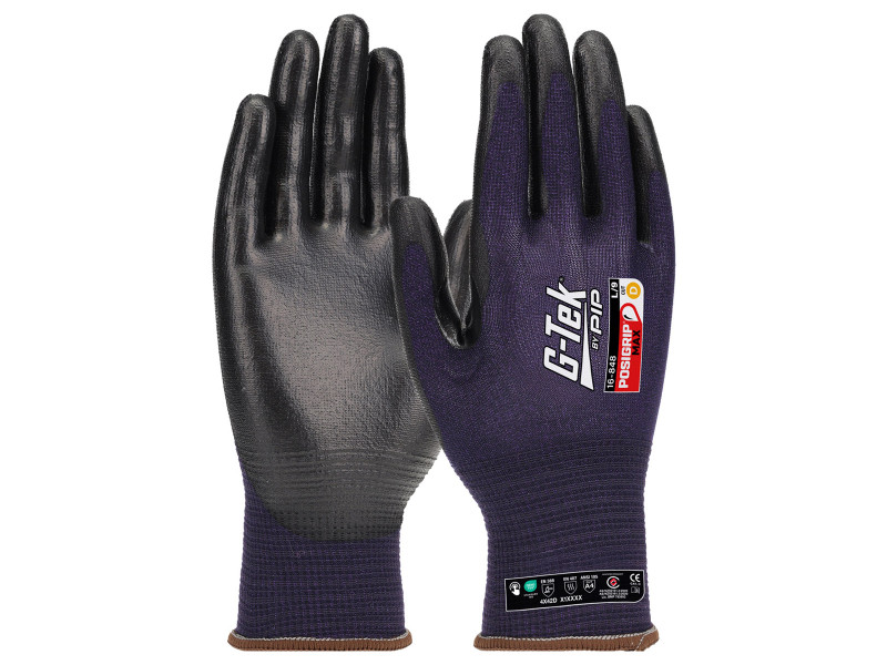 G-TEK PosiGrip MAX 18G kötött, HPPE/nylon/spandex, PosiGripMax tenyérmártott munkavédelmi kesztyű