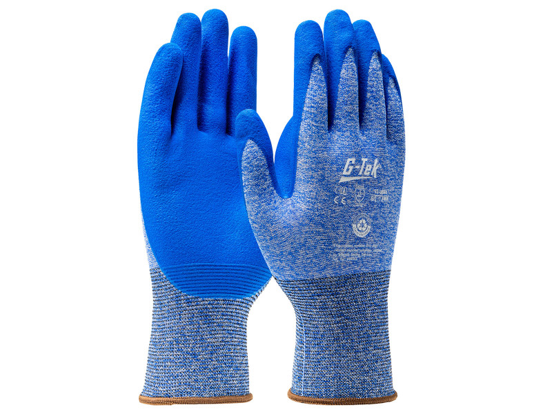 G-TEK 3RX újrahasznosított poliészter/nylon/spandex, nitril tenyérmártott munkavédelmi kesztyű