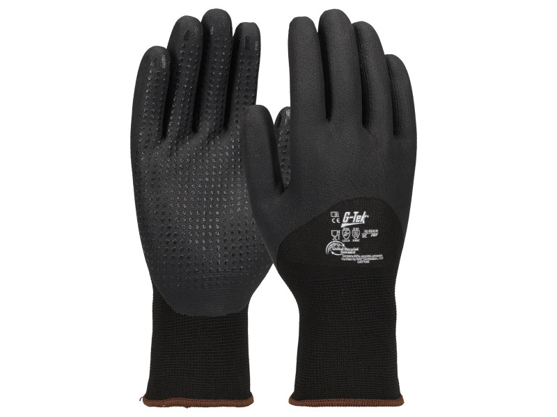G-TEK 3RX 15G újrahasznosított poliészter/spandex, nitril 3/4 mártott munkavédelmi kesztyű