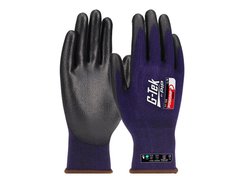 G-TEK PosiGrip MAX 18G kötött, nylon/spandex, PosiGripMax tenyérmártott munkavédelmi kesztyű