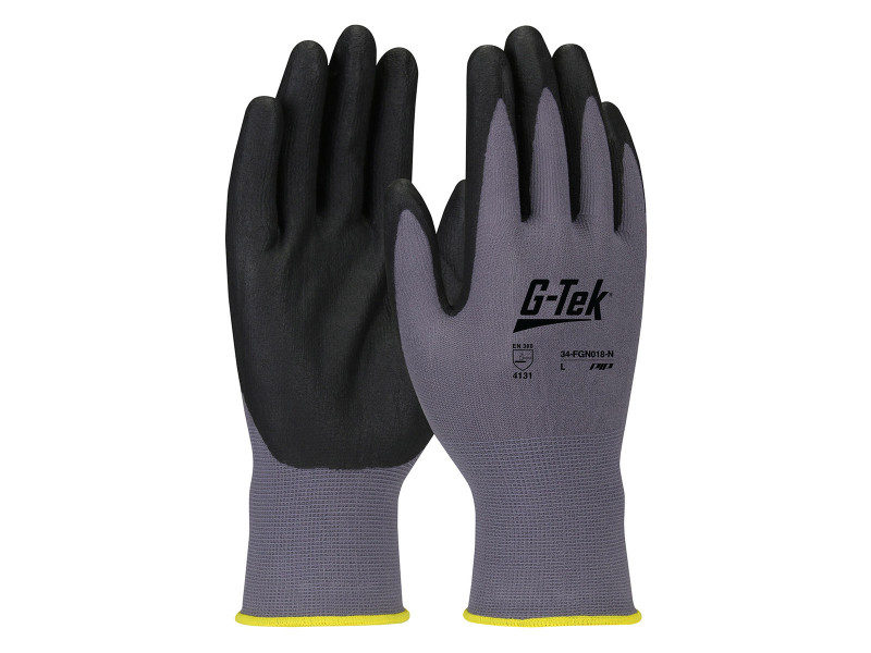 G-TEK nylon, nitril tenyérmártott munkavédelmi kesztyű