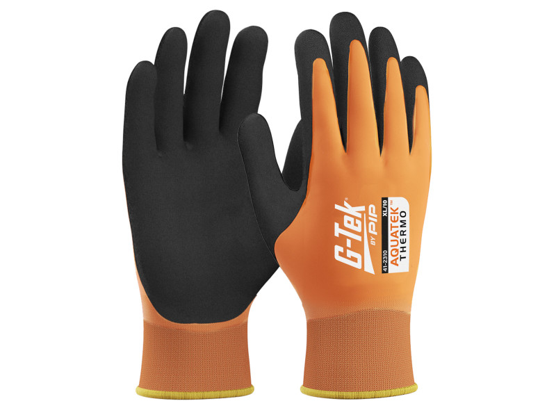 G-TEK Aquatek THERMO akril/poliészter, latex tenyérmártott munkavédelmi kesztyű