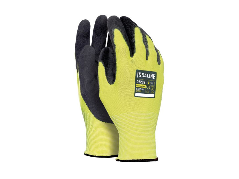 ISSALINE Nylon kesztyű mikrohabos latex bevonattal
