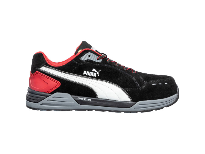 Puma Airtwist Blk Red Low S3 ESD HRO SRC munkavédelmi cipő