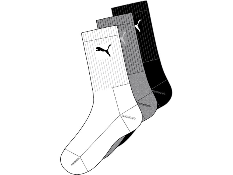 Puma Sport zokni - 3pár/csomag