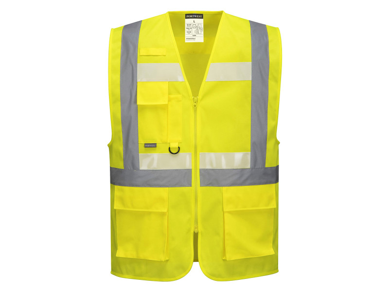 G456 -  Glowtex vezetői mellény Ezee zippzárral