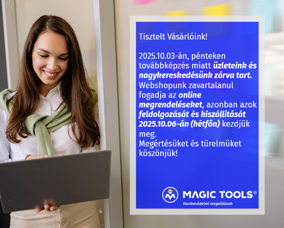 2025.10.03.  - Nagykereskedésünk és raktárunk zárva tart